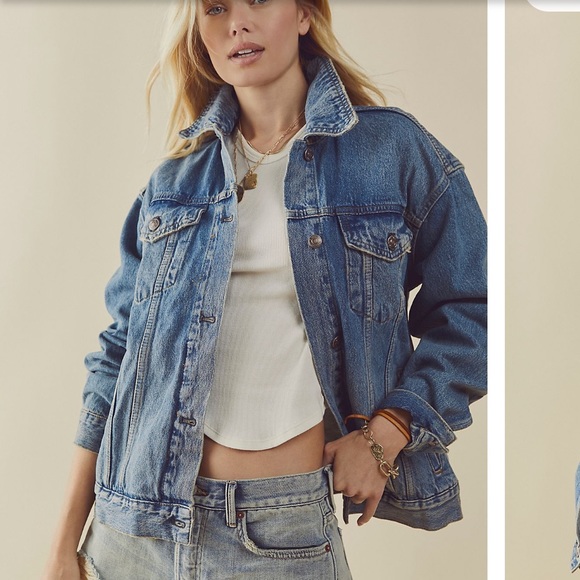 Free People Jolene Trucker Jacket - Picture 1 of 8